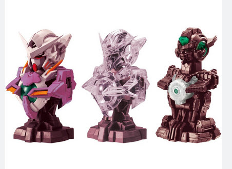 Bandai gashapon 4570118185570 (ได้ครบ 3 ลูก) Mobile Suit Gundam MS Mechanical Bust 05 Gundam Exia Trans-Am (fss)