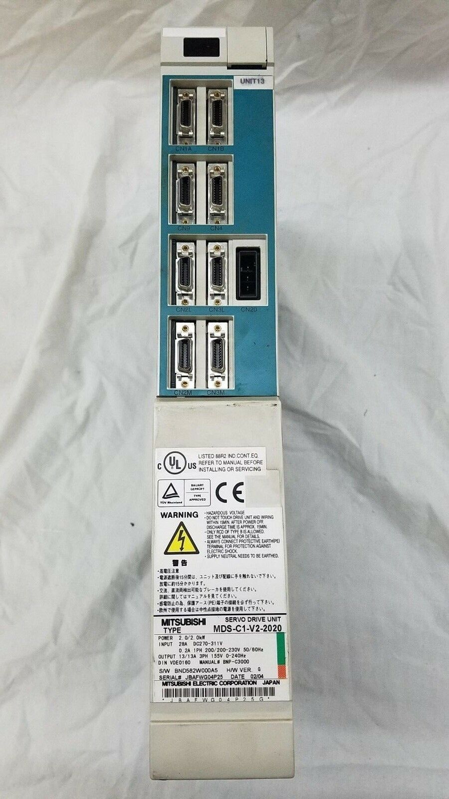 MITSUBISHI MDS-C1-V2-20202 AC SERVO DRIVE