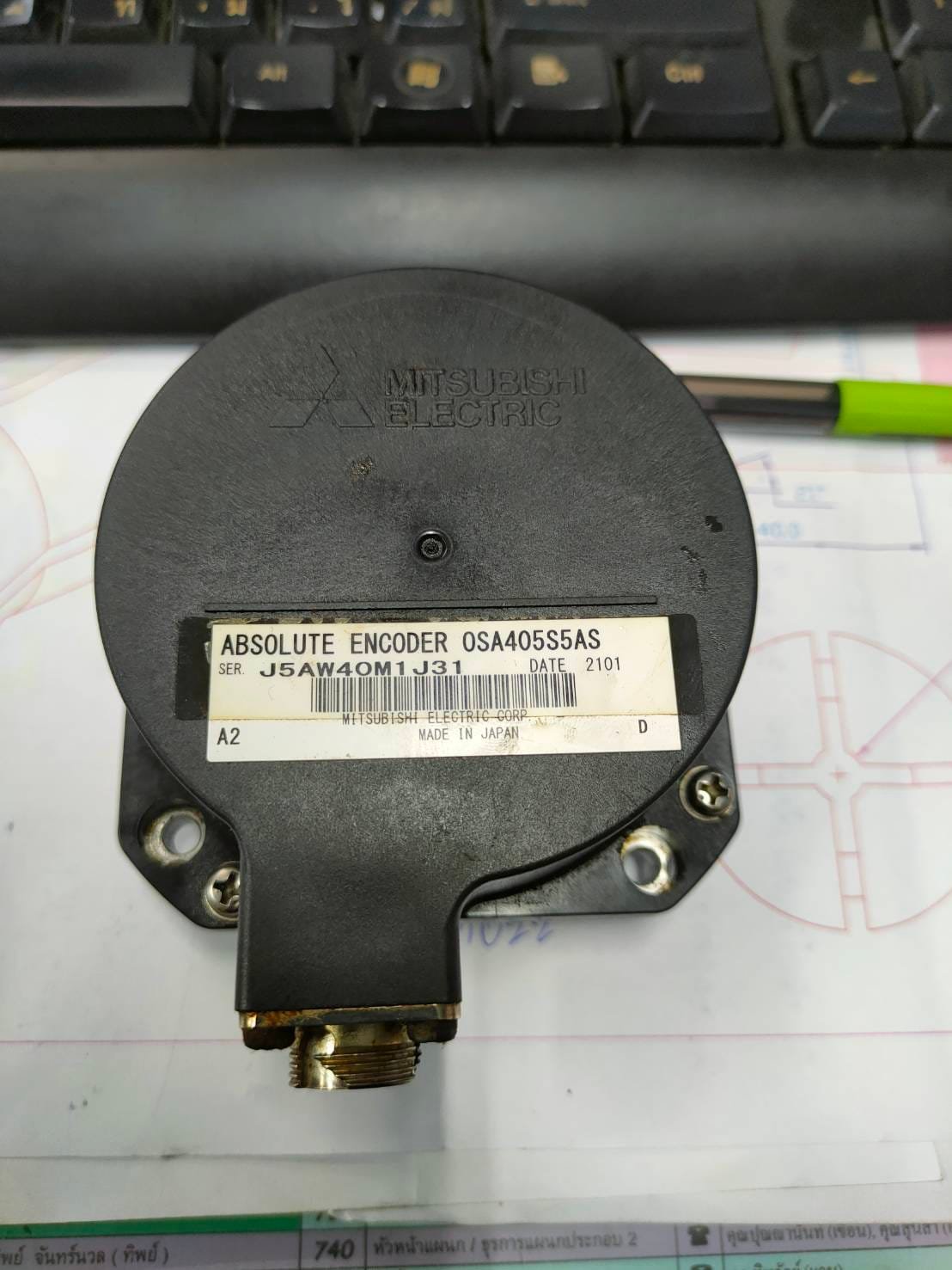 ติดตั้งสาย encoder MITSUBISHI M80 และ ENCODER OSA405S5AS
