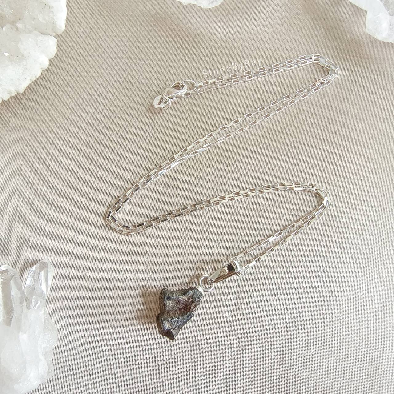 สร้อยคอเงินจี้อุกกาบาตเหล็กแคมโป เดล เชียโล Campo Del Cielo Meteorite