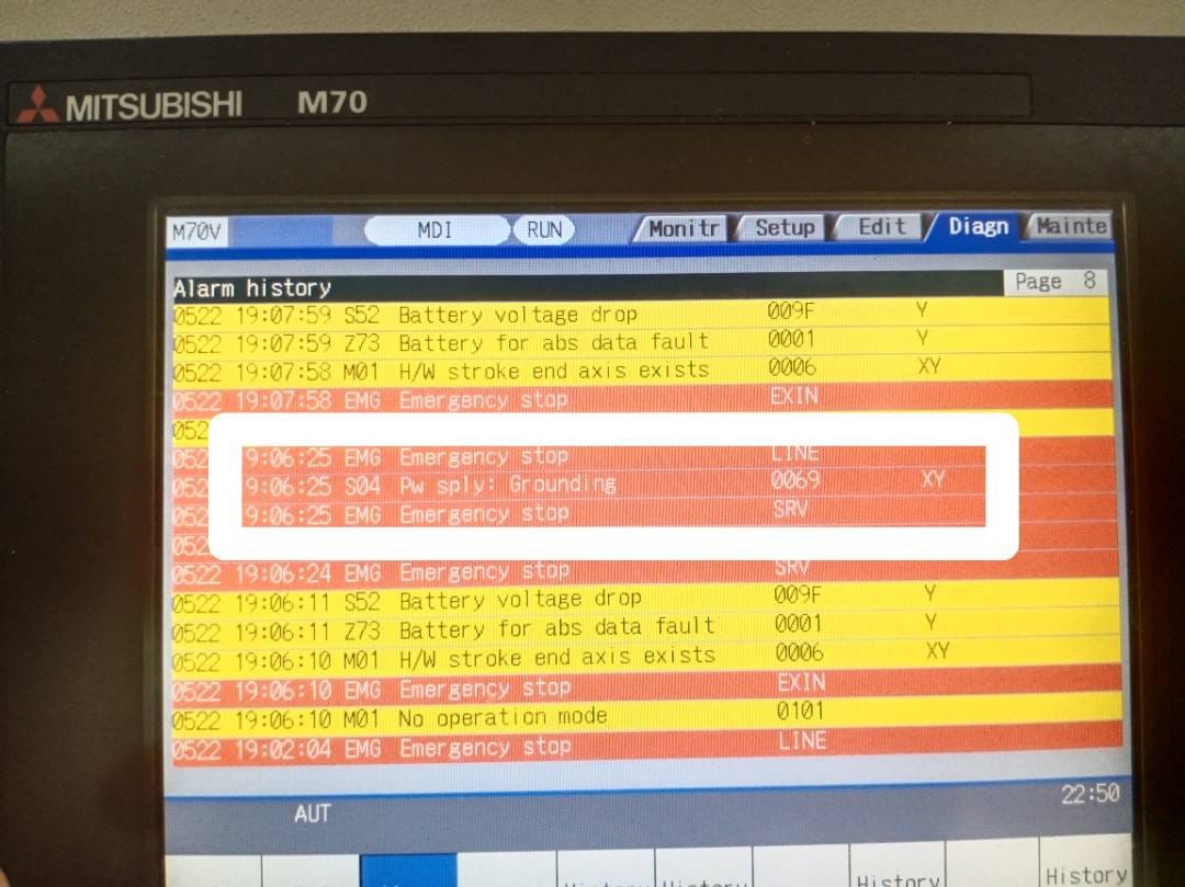 งานซ่อมรอบดึก MITSUBISHI MDS-D-CV-185
