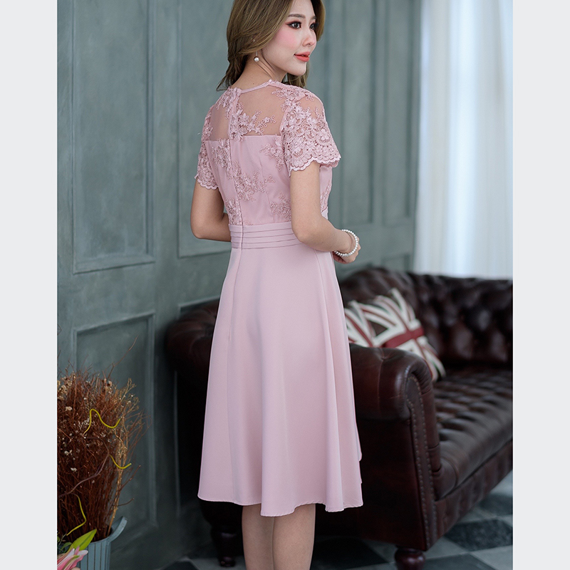 kudapy เดรสคอวีสีชมพูอ่อนหม่น/สีม่วง/สีขาว/สีเขียว/สีดำ รุ่นนี้เป็นสินค้าขายดีทุกสี เดรสสวยหรู ดีไซน์แบบสวยดูแพงมาก