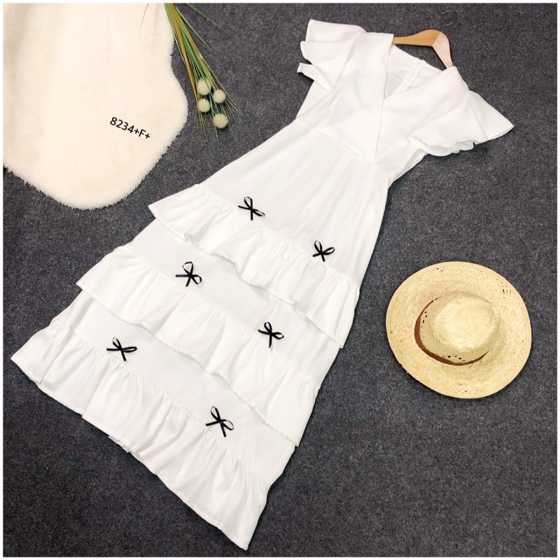 kudapy MaxiDress แม็กซี่เดรสยาว ไหล่ระบาย ผ้าไหมอิตาลี่ ใส่แล้วดูขับผิวสุดๆ