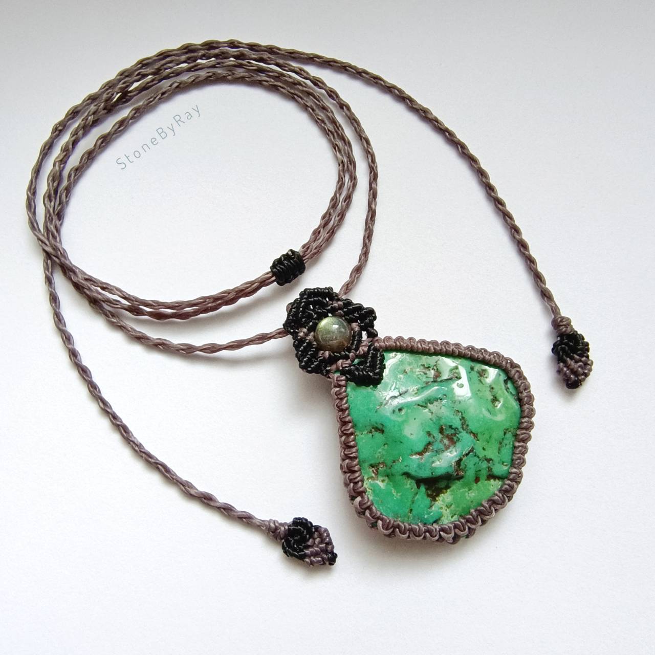 สร้อยคอเชือกถักจี้หินเทอร์ควอยส์ Turquoise