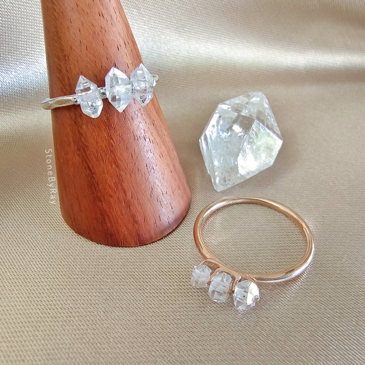 แหวนหินเฮอร์คิเมอร์ไดม่อน Herkimer Diamond