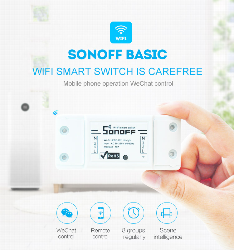 SONOFF WiFi สวิตซ์ควบคุมเปิดปิดไร้สายผ่าน Wi-Fi (iOS & Android)