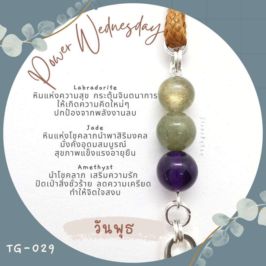 สายคล้องแมสหินประจำวันเกิด