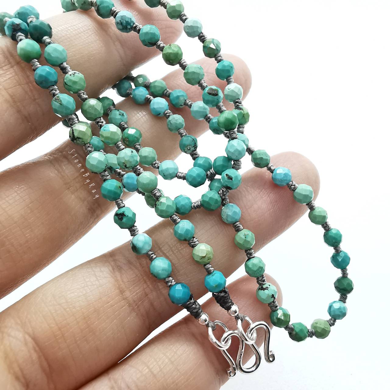 สร้อยคอเชือกถักหินเทอร์ควอยส์ Turquoise
