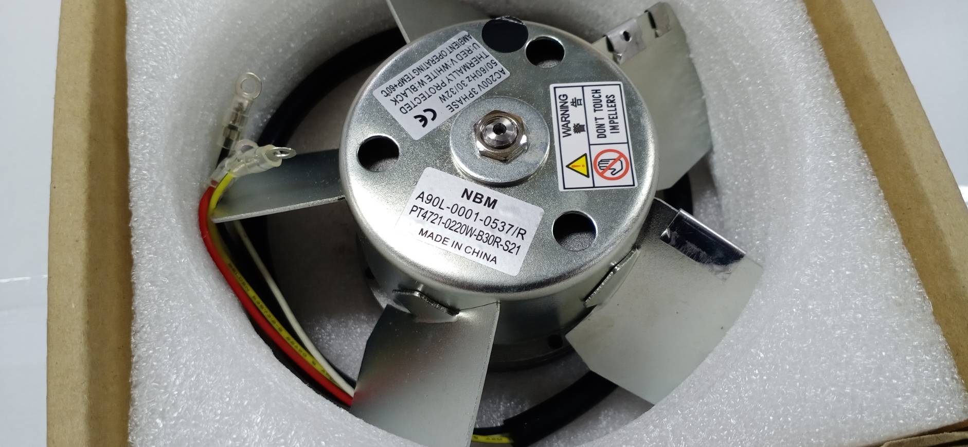 FANUC A90L-0001-0537/R PT4721-0220W-B30R-S21 SPINDLE FAN MOTOR