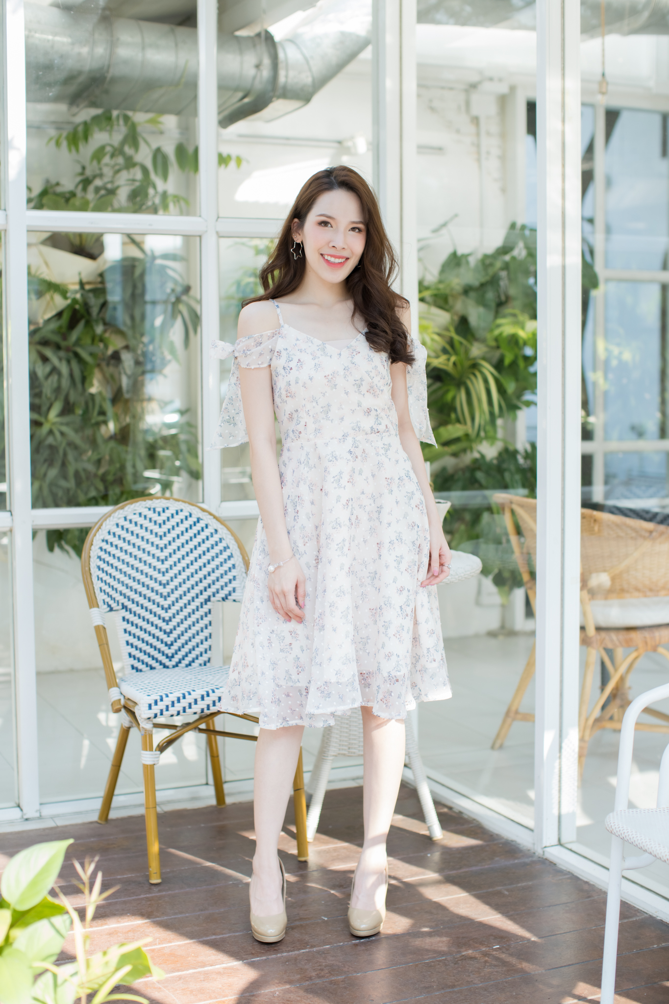 kudapy เดรสสั้นผ้าชีฟองสีชมพู/สีครีม/สีม่วง งานดีมากค่ะรุ่นนี้ สินค้าขายในห้าง รับรองไม่ผิดหวังค่ะ