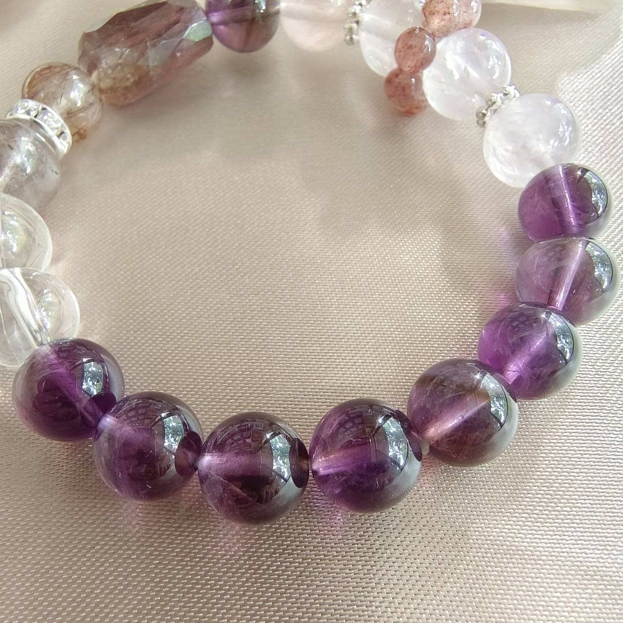 สร้อยข้อมือหินรวม7ชนิด