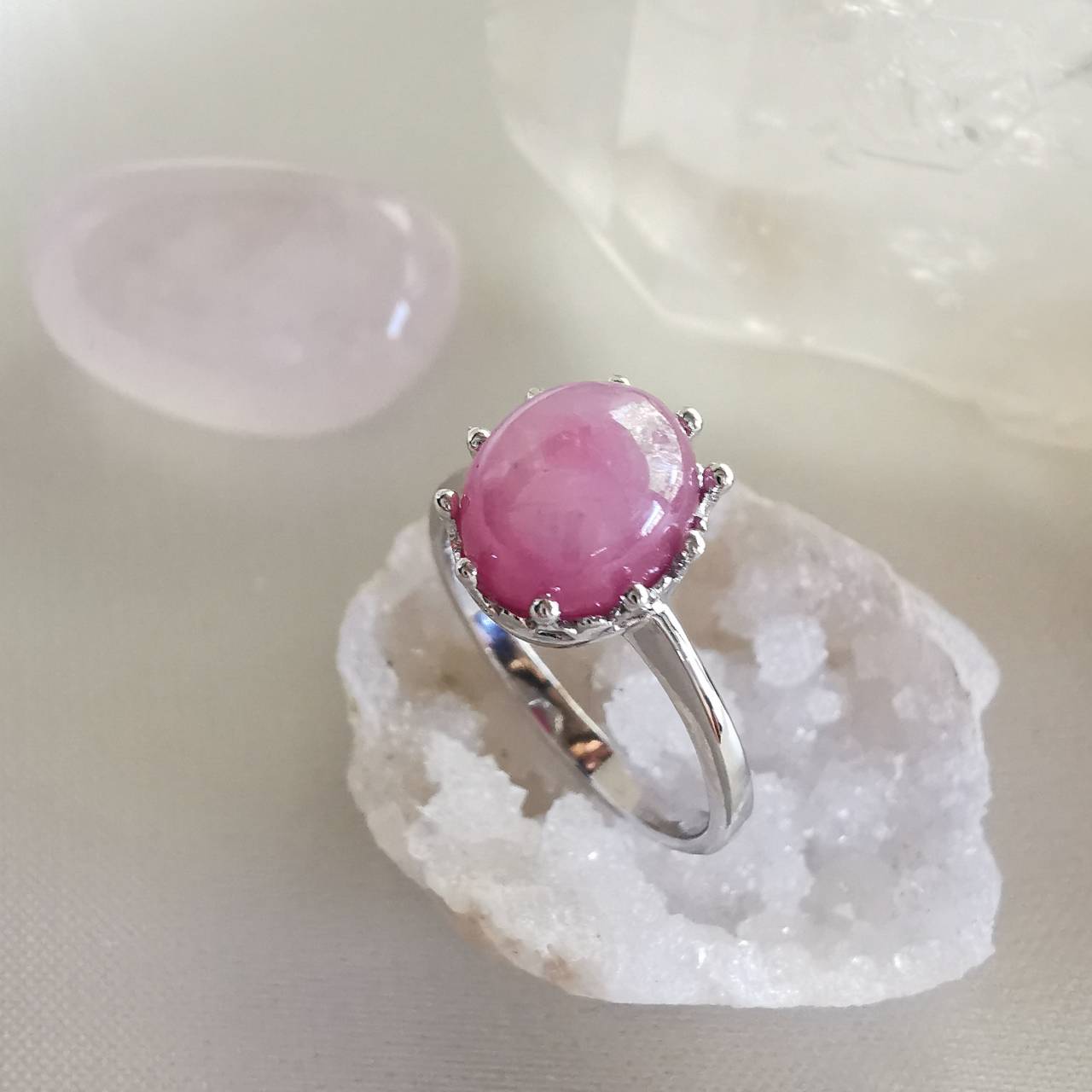 แหวนเงินพลอยทับทิม Ruby