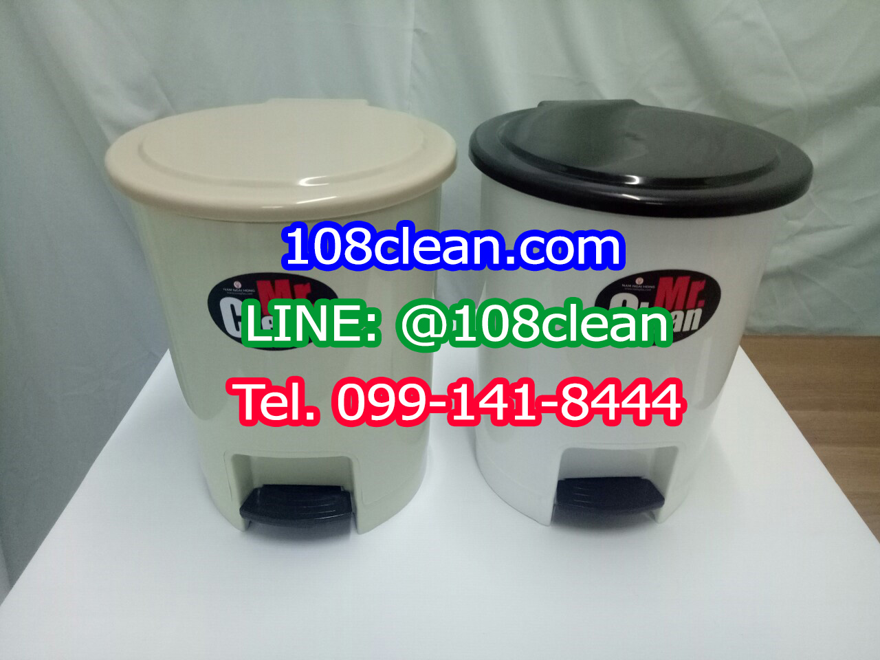 ถังขยะแยกประเภท เท้าเหยียบ ทรงกลม ขนาด 12 ลิตร