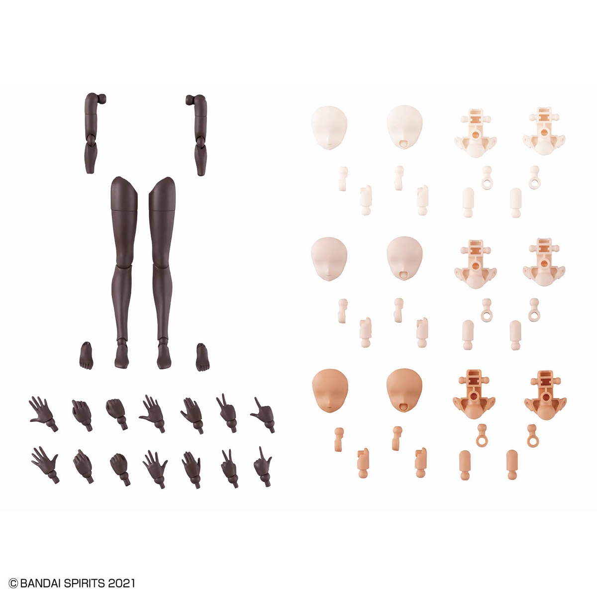 Bandai 4573102671752 30MS OPTION BODY PARTS ARM PARTS & LEG PARTS [BROWN] *เฉพาะพาส ไม่มีคน*