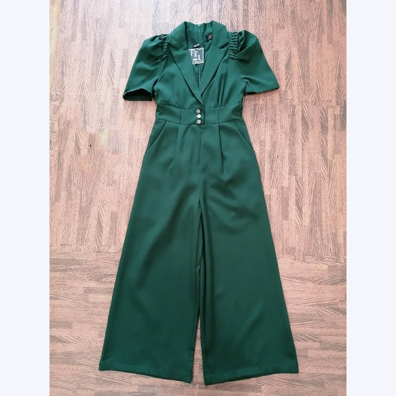 kudapy จั๊มสูทขายาวสีฟ้า,ชมพู,เขียว คอปกใส่แล้วสวยดูดีน่ารักมากๆ