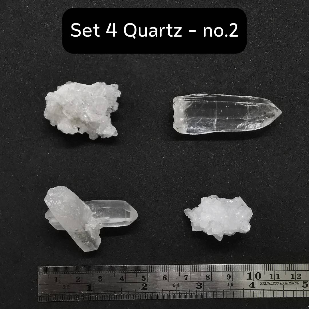 ชุดหินคริสตัลควอตซ์4ชนิด (4 of a Kind Natural Quartz Collection)