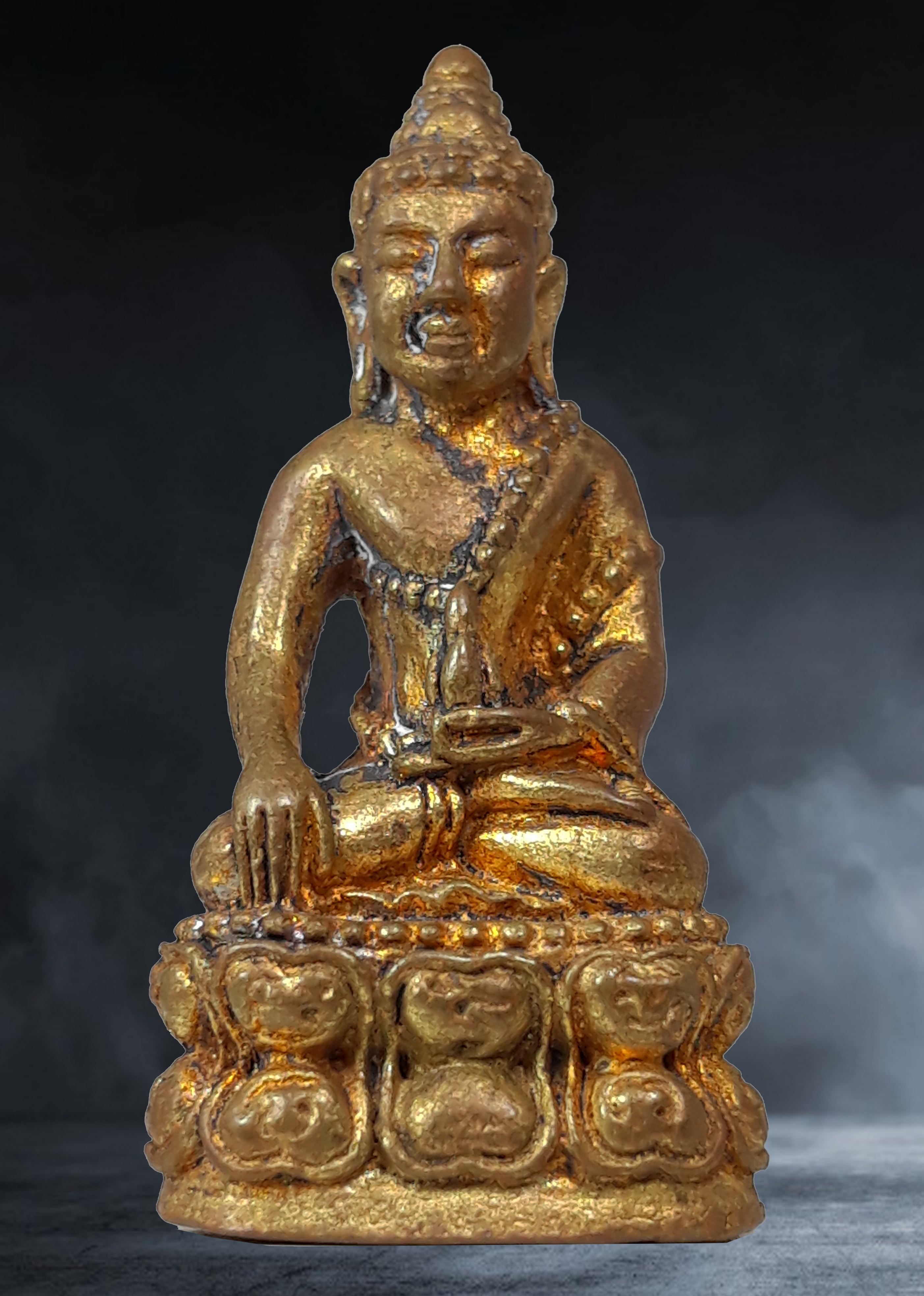 พระกริ่ง ธัมมปัญโญ (ทบ) หลวงพ่อทบ วัดพระพุทธบาทชนแดน จ.เพชรบูรณ์ รุ่นเสาร์ ๕ ลาภทบทวีคูณ เนื้อทองเหลือง ปี ๒๕๓๙