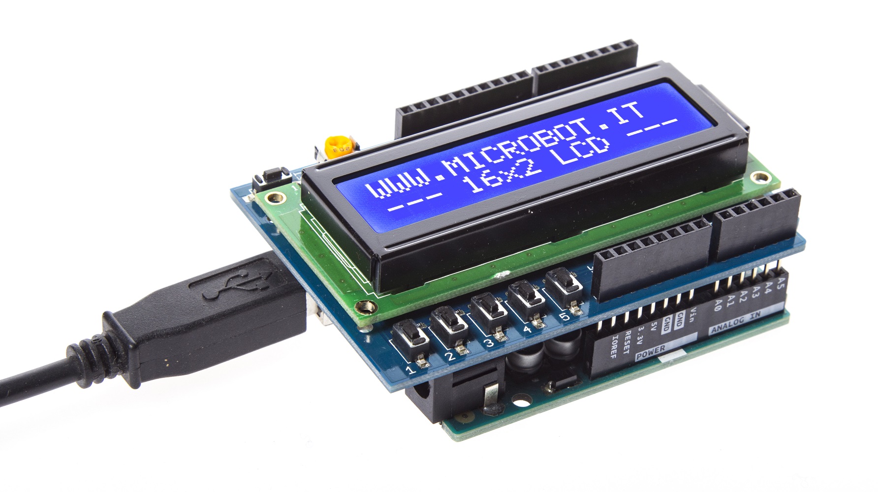 1602 LCD 16x2 Keypad Shield for Arduino (Blue Screen)