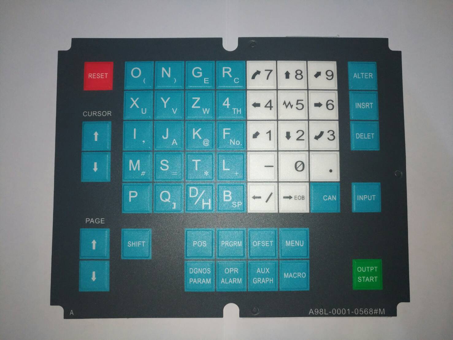 A98L-0001-0568#M ปุ่มกดสำหรับเครื่องมิลลิ่ง CNC FANUC รุ่น OM