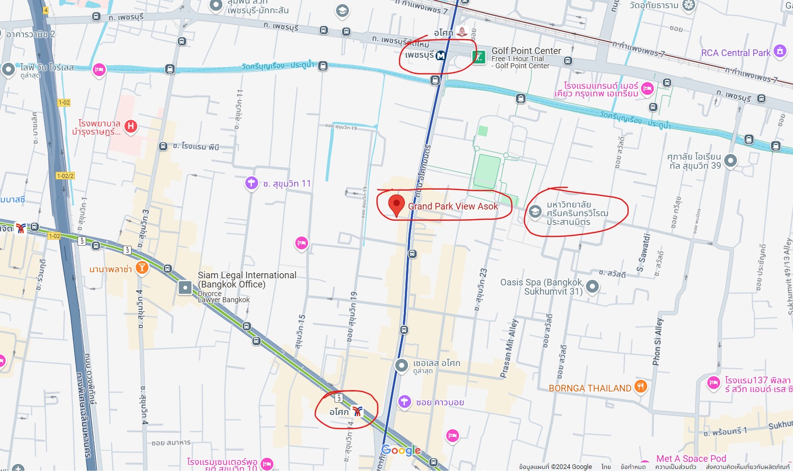 ปล่อยเช่าคอนโด Grand Park View (แกรนด์ พาร์ค วิว) - 2ห้องนอน 1ห้องน้ำ 1ห้องนั่งเล่น - ใกล้ MRT เพชรบุรี สุขุมวิท BTS อโศก / มศว. แกรมมี่ - ขนาดห้อง 60 ตรม. ชั้น 15