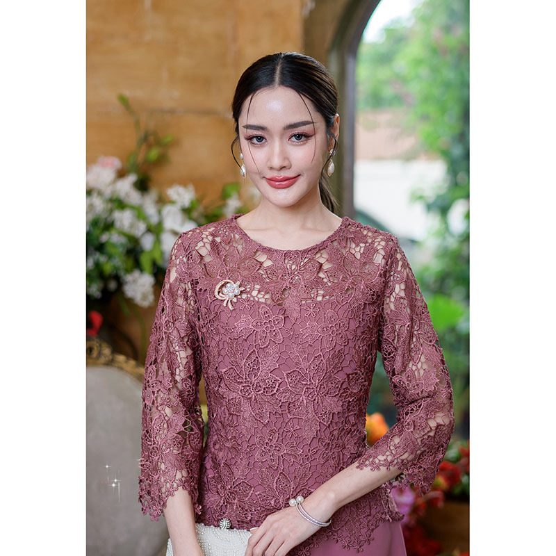 kudapy เดรสสั้นลูกไม้ไปงานสีฟ้าคราม/สีดำ/สีชมพู/สีกะปิ คอกลม แขนสามส่วน เดรสแต่งชีฟอง มีซับใน ทรงสวยมากค่ะ