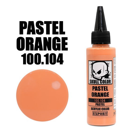 skull pastel 100.104 pastel orange 60ml. สีส้มพาสเทล