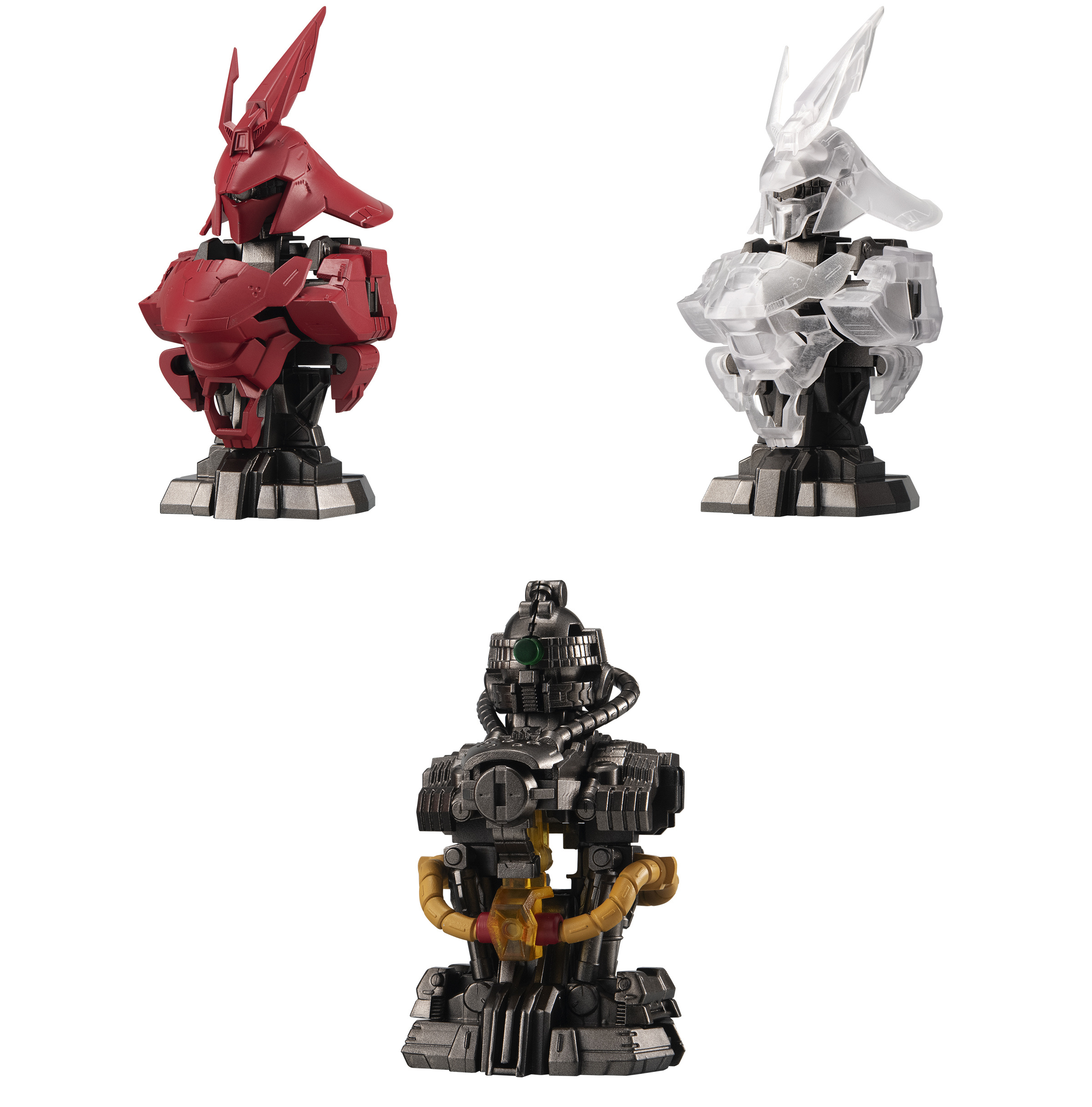 Bandai 4570118105615 Gashapon GUNDAM MS MECHANICAL BUST 07 SAZABI 1เซ็ต ได้ครบ 3 แบบ