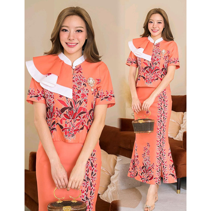 kudapy ชุดเซ็ทผ้าคอตตอนพิมพ์ลายสีสดใส ลายสวย ผ้าไม่บางใส ไม่เห็นชั้นใน สีไม่ตก ผ้าไม่ยืดไม่หด