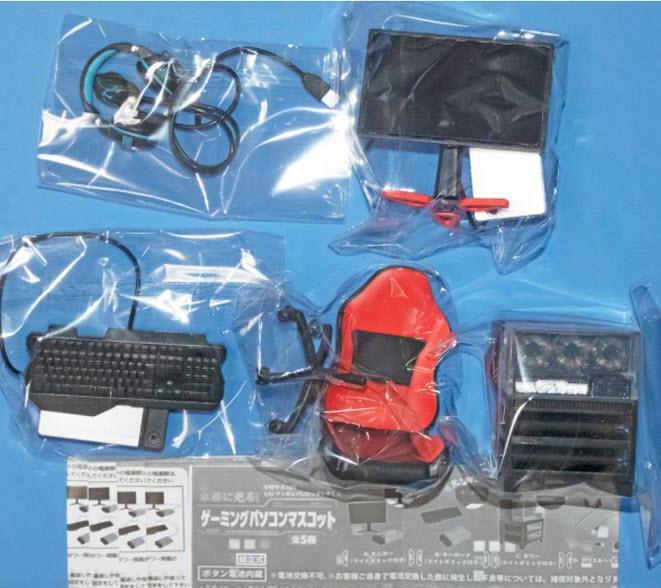 4580575882677 (set 5) gasha computer set ** ไม่มีโต๊ะครับ **-gashapon