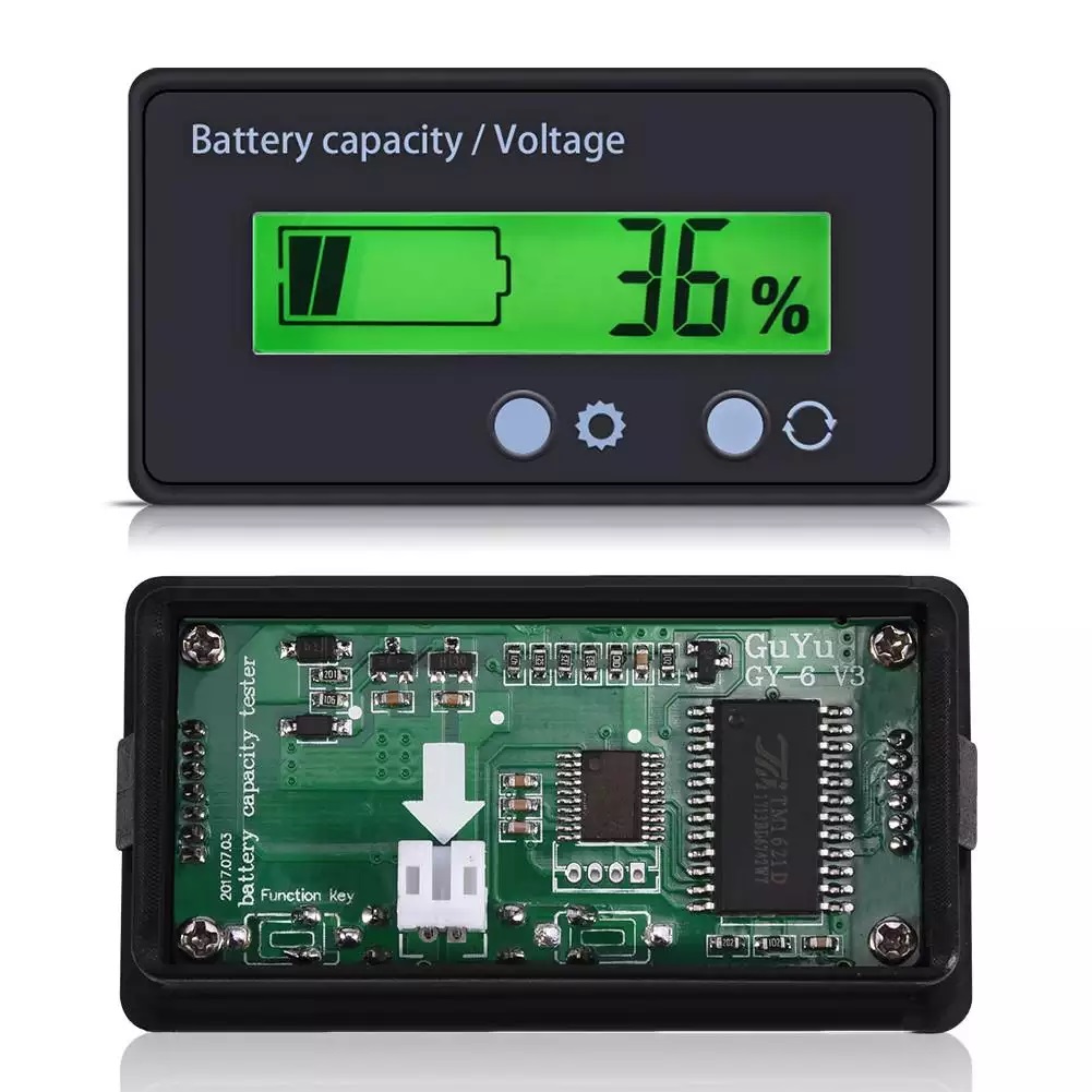 เครื่องทดสอบความจุแบตเตอรี่ลิเธียมดิจิตอลจอแสดงผล lcd 12v - 48v