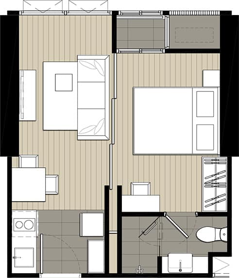 ปล่อยเช่าคอนโด Ashton Chula - Silom (แอชตัน จุฬา - สีลม) - เฟอร์เครื่องใช้ไฟฟ้าครบครั้น - การเดินทาง: ใกล้ MRT สามย่าน