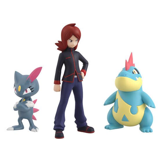 bandai candty toy 4570117913556 pokemon Scale World Johto Region Passerby Boy & Croconaw & Sneasel