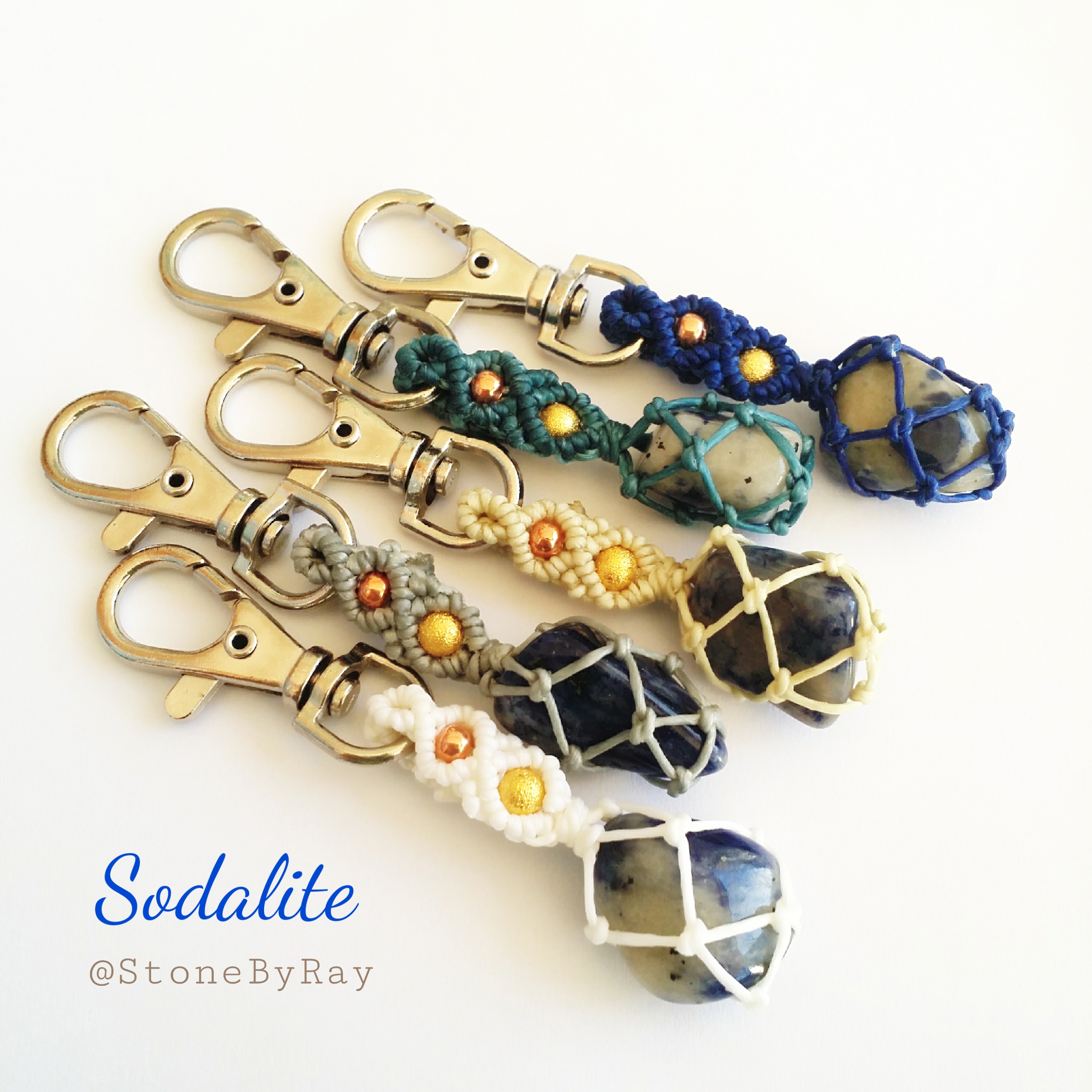 พวงกุญแจหินโซดาไลท์ Sodalite