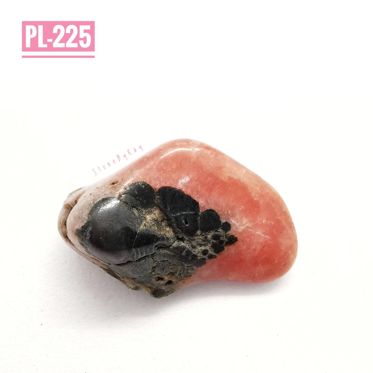 หินโรโดโครไซต์ขัดเงาทรงธรรมชาติ Rhodochrosite