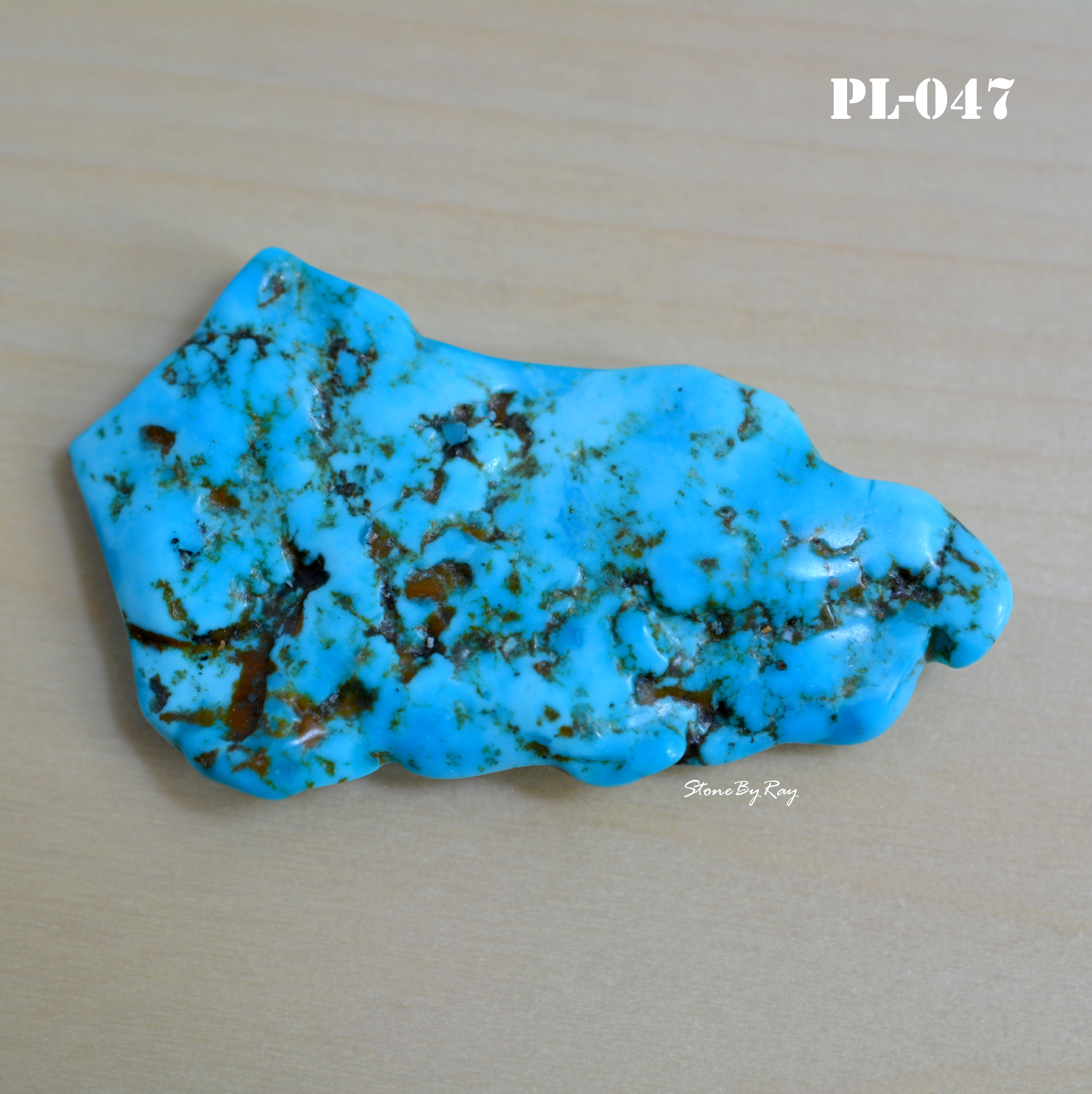 หินเทอร์ควอยส์ก้อนธรรมชาติขัดเงา(PL-047)