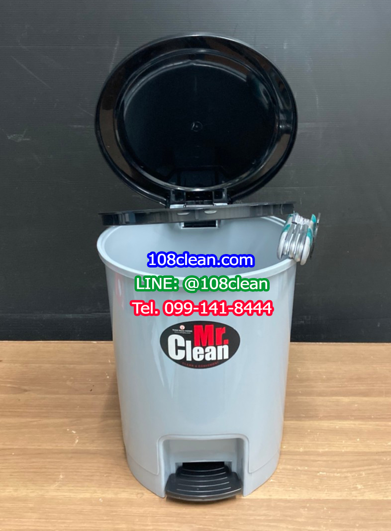 ถังขยะแยกประเภท เท้าเหยียบ ทรงกลม ขนาด 12 ลิตร