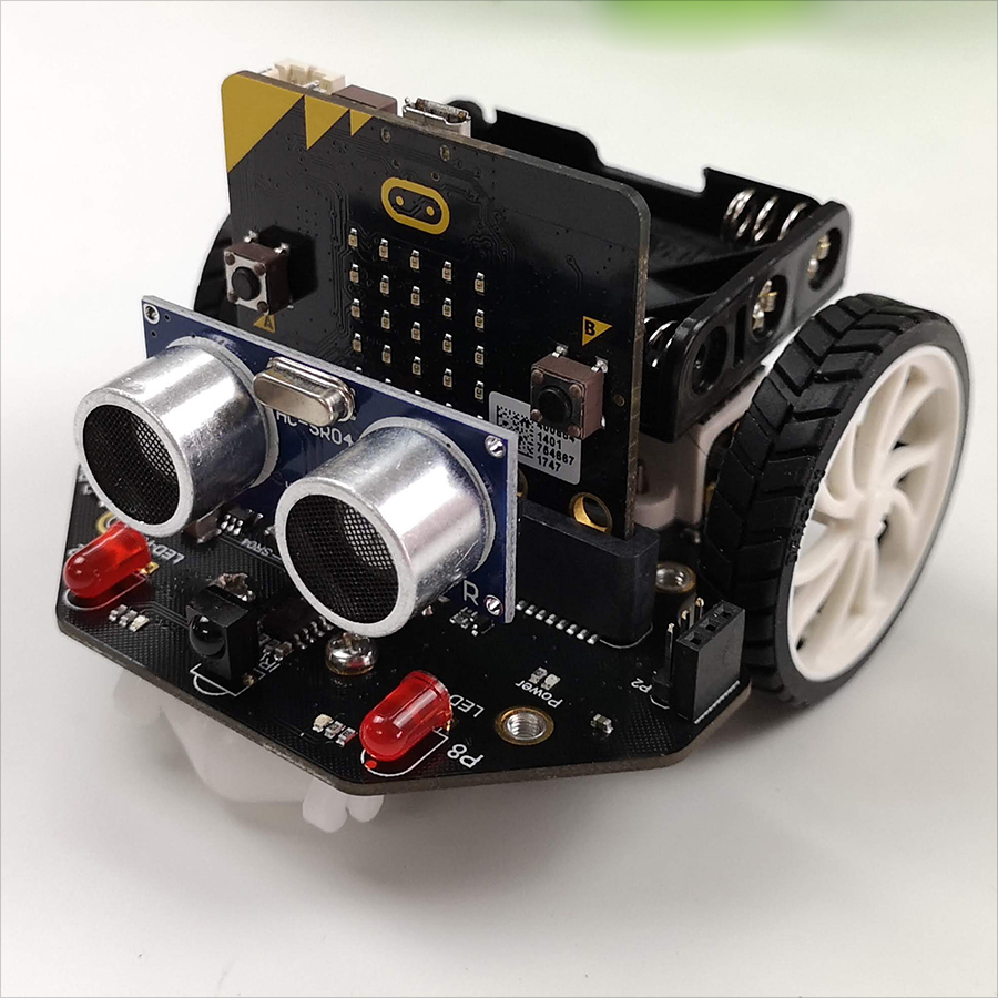 หุ่นยนต์เดินตามเส้น หลบหลีกสิ่งกีดขวาง micro:bit Educational Programming Robot Platform จาก DFRobot