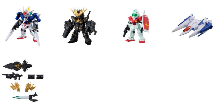 Bandai Gashapon 4549660114635 ได้ครบ 5 แบบ (U) GD MOBILE SUIT ENSEMBLE 02