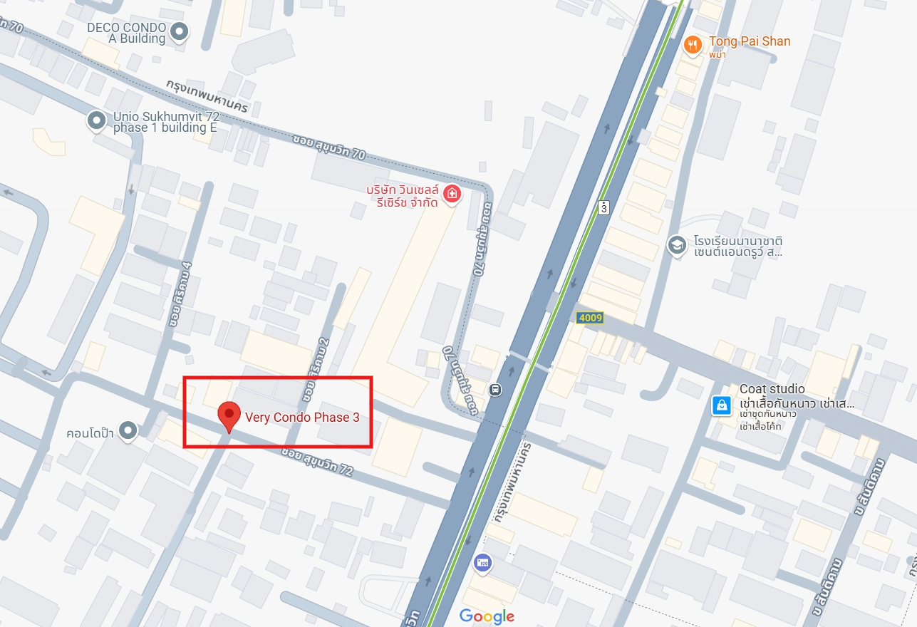 ให้เช่าคอนโด Very Sukhumvit 72 (เวรี่ สุขุมวิท 72) - โซนพื้นที่ BTS แบริ่ง - ห้องแบบ 1ห้องนอน 1ห้องน้ำ - ขนาดห้อง 31.44 ตรม. ชั้น 4