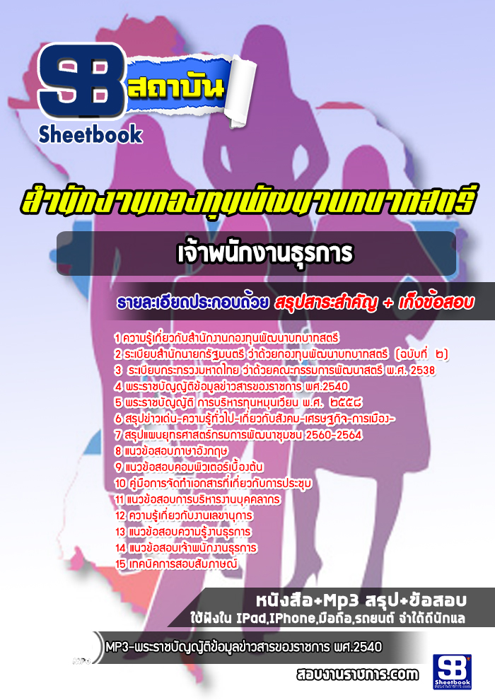 แนวข้อสอบเจ้าพนักงานธุรการ สำนักงานกองทุนพัฒนาบทบาทสตรี พร้อมเฉลย (ใหม่ล่าสุด)