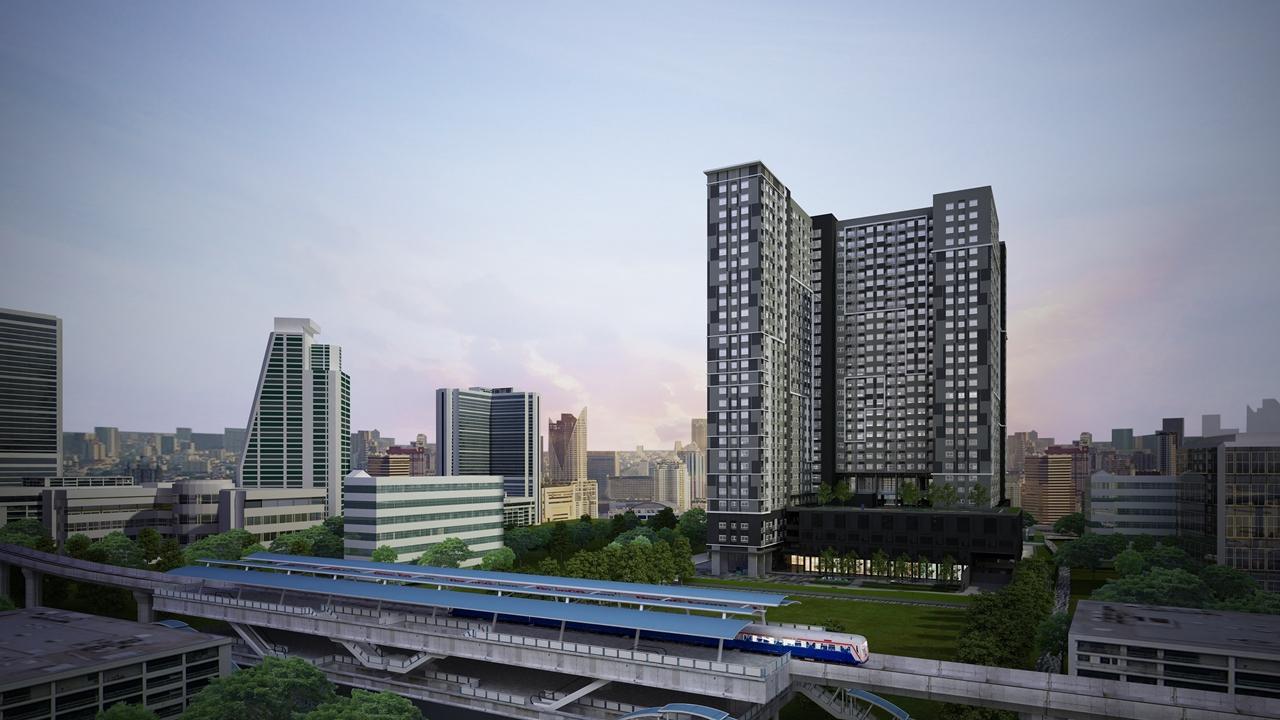 ขายดาว์นคอนโด เดอะทรัสต์ แอท BTS เอราวัณ คอนโด High Rise 30 ชั้น