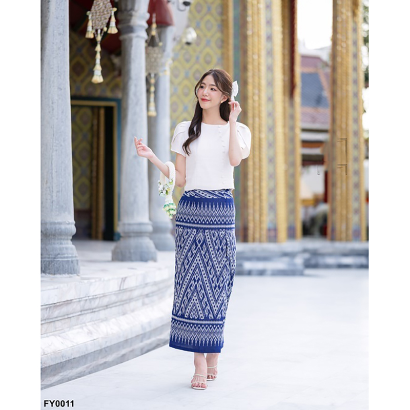 kudapy ชุดเซ็ทเสื้อ+กระโปรงลายไทยลิซ่า ใส่สบายสวยดูดี