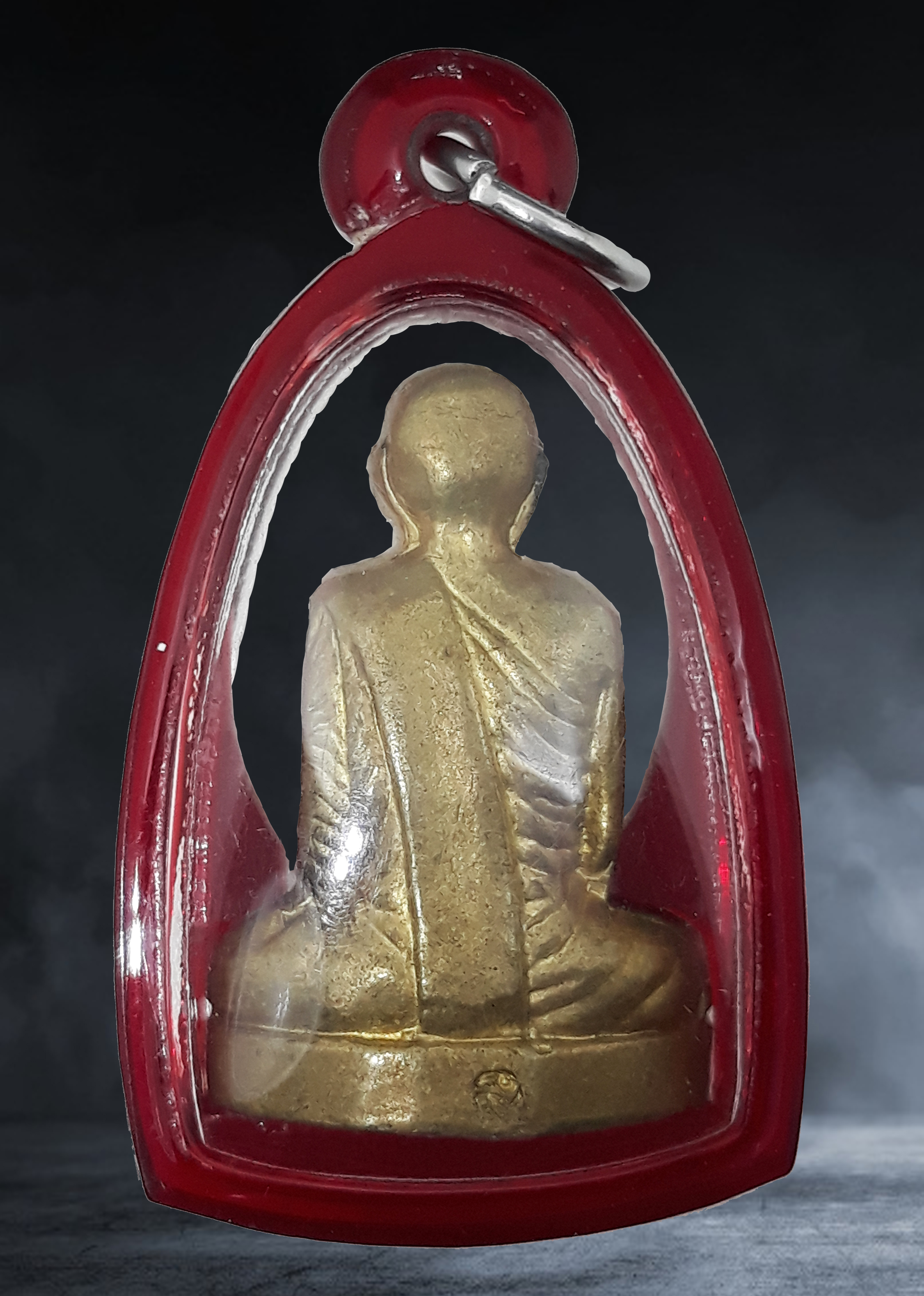 รูปเหมือนปั๊ม หลวงพ่อฉาบ วัดศรีสาคร จ.สิงห์บุรี รุ่น ๙ มงคล เนื้อทองเหลือง ปี ๒๕๕๑