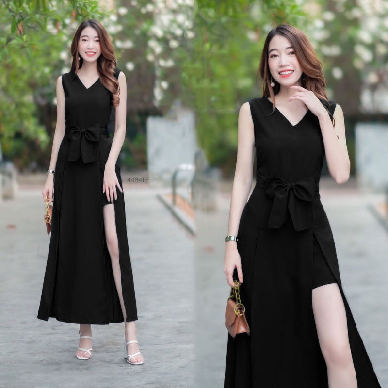 kudapy จั๊มสูทขาสั้นสีแดง ขาว ครีม กรม น้ำตาล ดำ คอวีแขนกุด ดีเทลแต่งผ่ายาวผ่าด้านหน้า ขาสั้นด้านใน มีซิปซ่อนด้านหลัง มีเชือกแยกสำหรับผูกเอว 1 เส้น