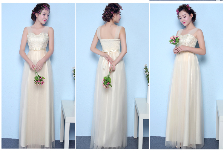 kudapy ชุดราตรียาวออกงานสีครีม คลุมไหล่สายเดี่ยวตัวเสื้อผ้าลูกไม้ถัก