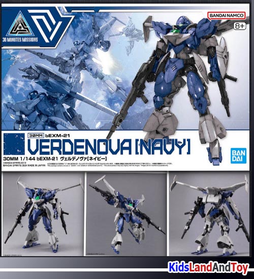 Bandai 4573102671608 30MM 1/144 bEXM-21 VERDENOVA [NAVY]