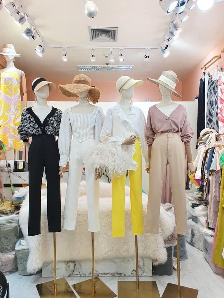 kudapy กางเกงขากระบอกเล็กเดปเอวสูงขา8ส่วน สีขาว สีดำ สีครีมเบจ สีเหลืองเลมอน เนื้อผ้าคอตตอนผสมสเปนใส่สบายค่ะ