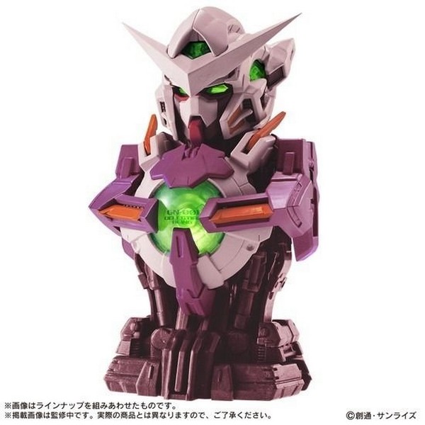 Bandai gashapon 4570118185570 (ได้ครบ 3 ลูก) Mobile Suit Gundam MS Mechanical Bust 05 Gundam Exia Trans-Am (fss)