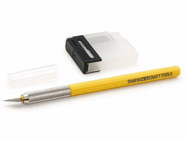 69941 moderler's knife yellow+ใบมีดอะไหล่ 25 ชิ้น