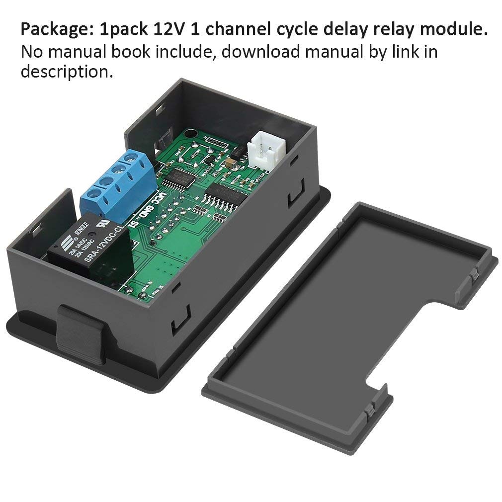 DC12V / AC110V-220V Timer Relay DC 12V 20A สวิตช์รีเลย์ตั้งเวลา เปิด/ปิด อัตโนมัติ